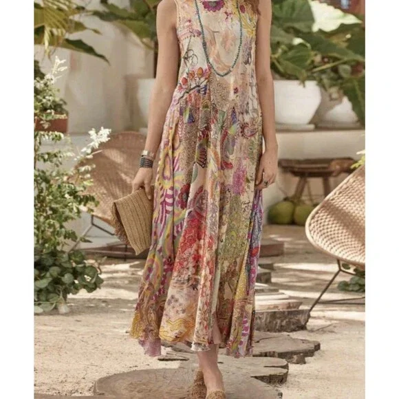 Johnny Was Multicolor Floral Maxi Dress - Picture 1 of 9